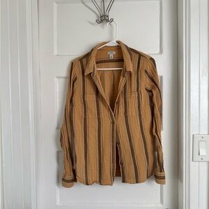 LL Bean 100% Cotton Cloud Gauze Button-Up